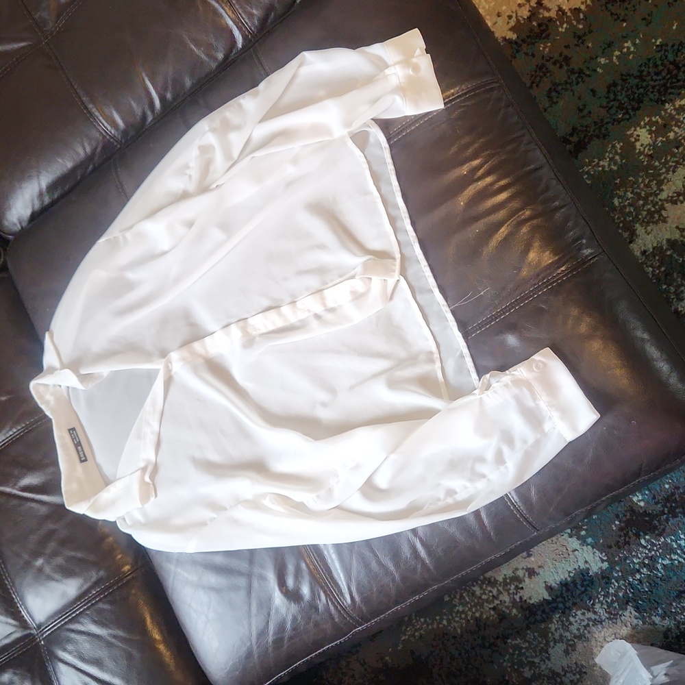 Sheer Shein button down shirt